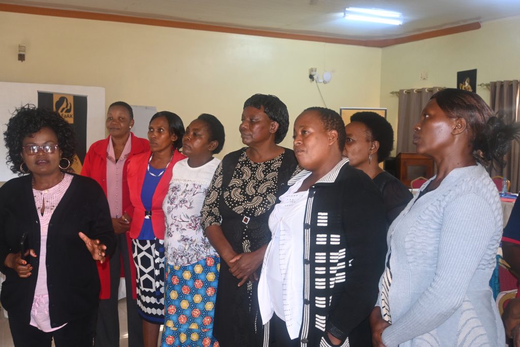 Group presentation during the WoFaAK group leaders training in Embu County